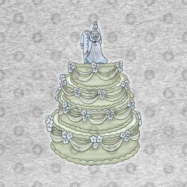 Haunted Wedding Cake by tesiamarieart